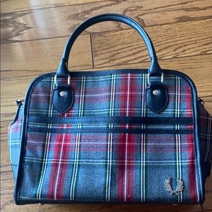 Fred Perry large tartan purse